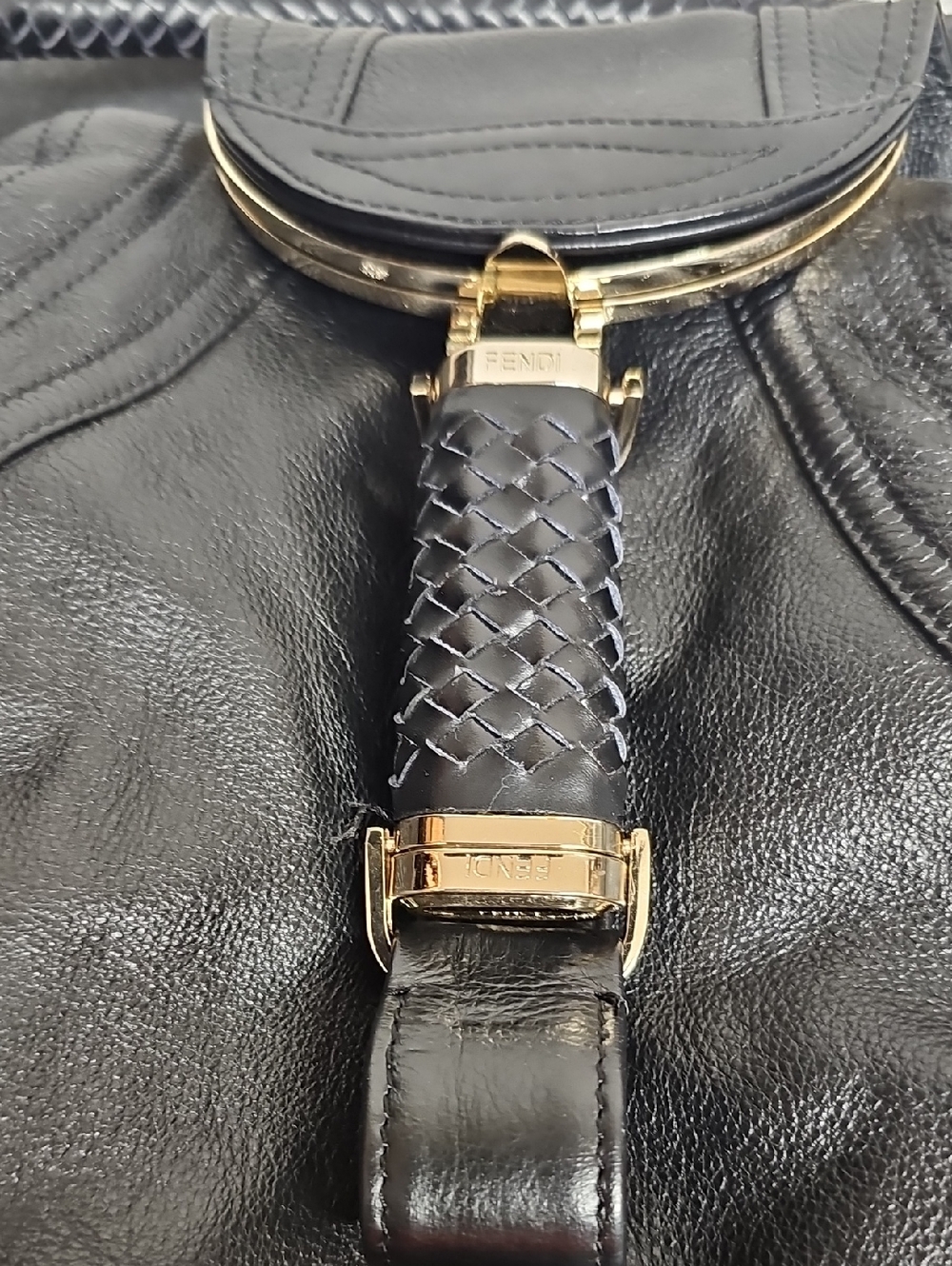 FENDI BLACK LEATHER SPY BAG BFPM-04-180 - Picture 12 of 16